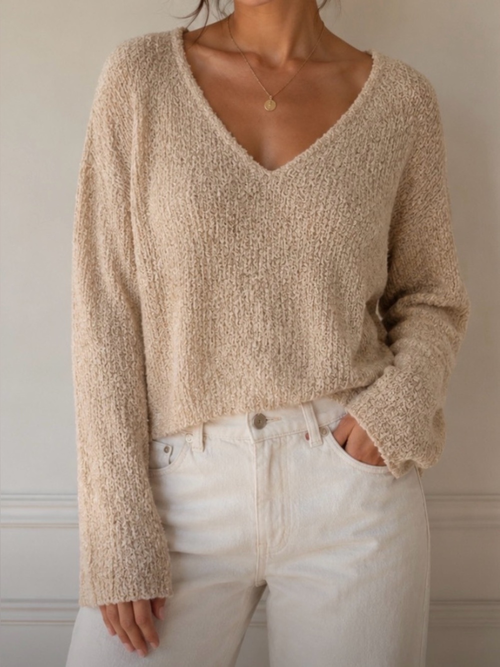 Cozy Cream Knit Sweater